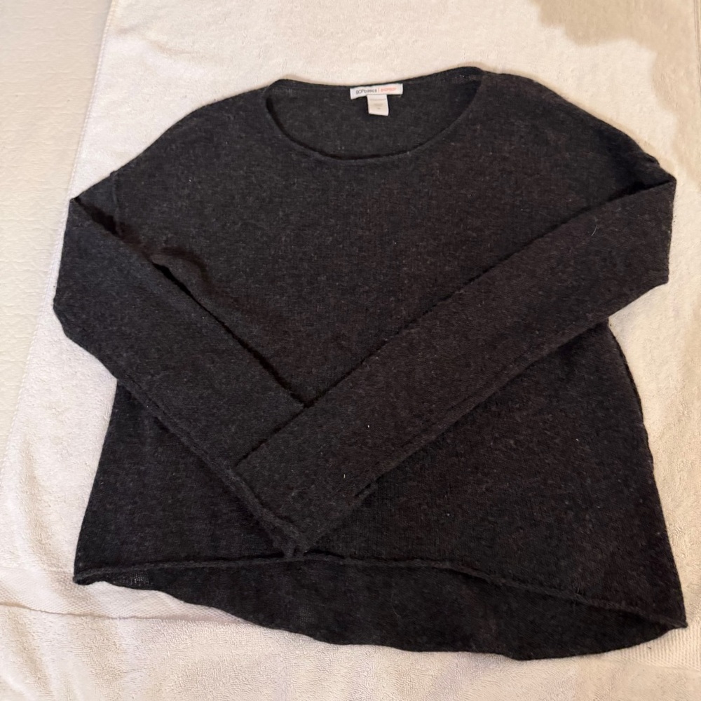 Shopbop Women's Charcoal CashmereCrew Neck Sweater